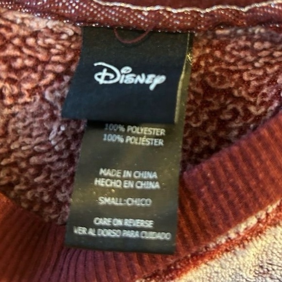Disney Women's Mickey Mouse Plush Crewneck Sweatshirt Size S Multicolor - Picture 3 of 11